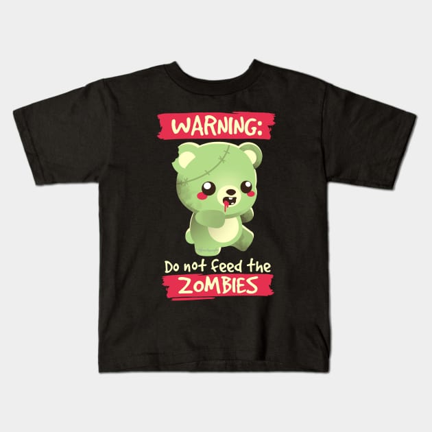 Zombie bear Kids T-Shirt by NemiMakeit